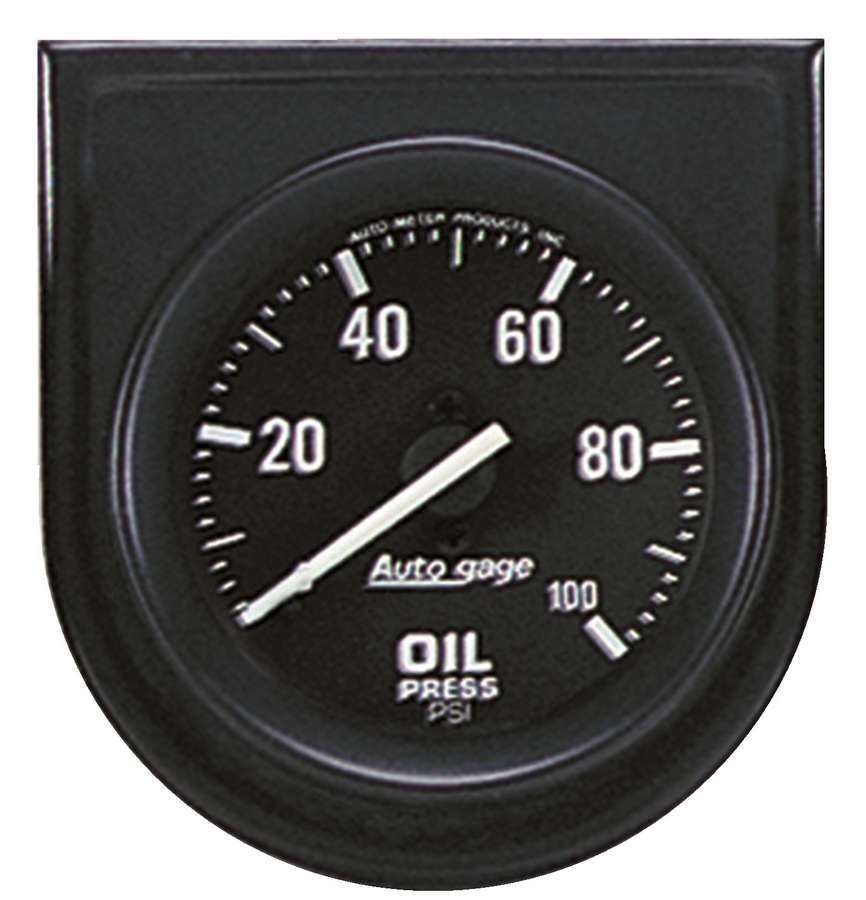 GAUGE CONSOLE, OIL PRESS, 2" , 100PSI, BLK DIAL, BLK BEZEL, AUTOGAGE - 616 Auto Parts