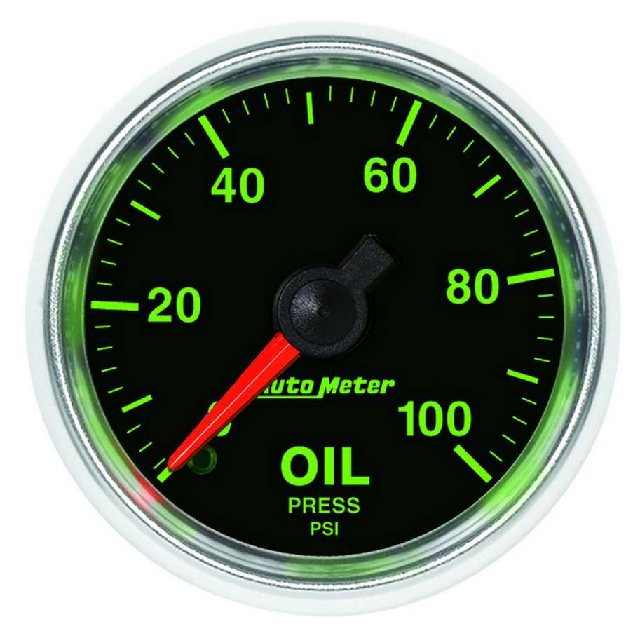 GAUGE, OIL PRESSURE, 2 1/16", 100PSI, MECHANICAL, GS - 616 Auto Parts