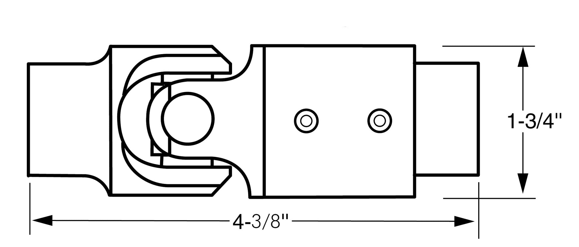 Steering Universal Joint/Vibration Damper; Steel; 3/4DD X 3/4DD - 616 Auto Parts
