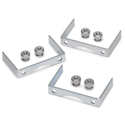 Includes 3 aluminum mounting brackets, 6 lockwashers, and 6 aluminum thumb nuts. - 616 Auto Parts