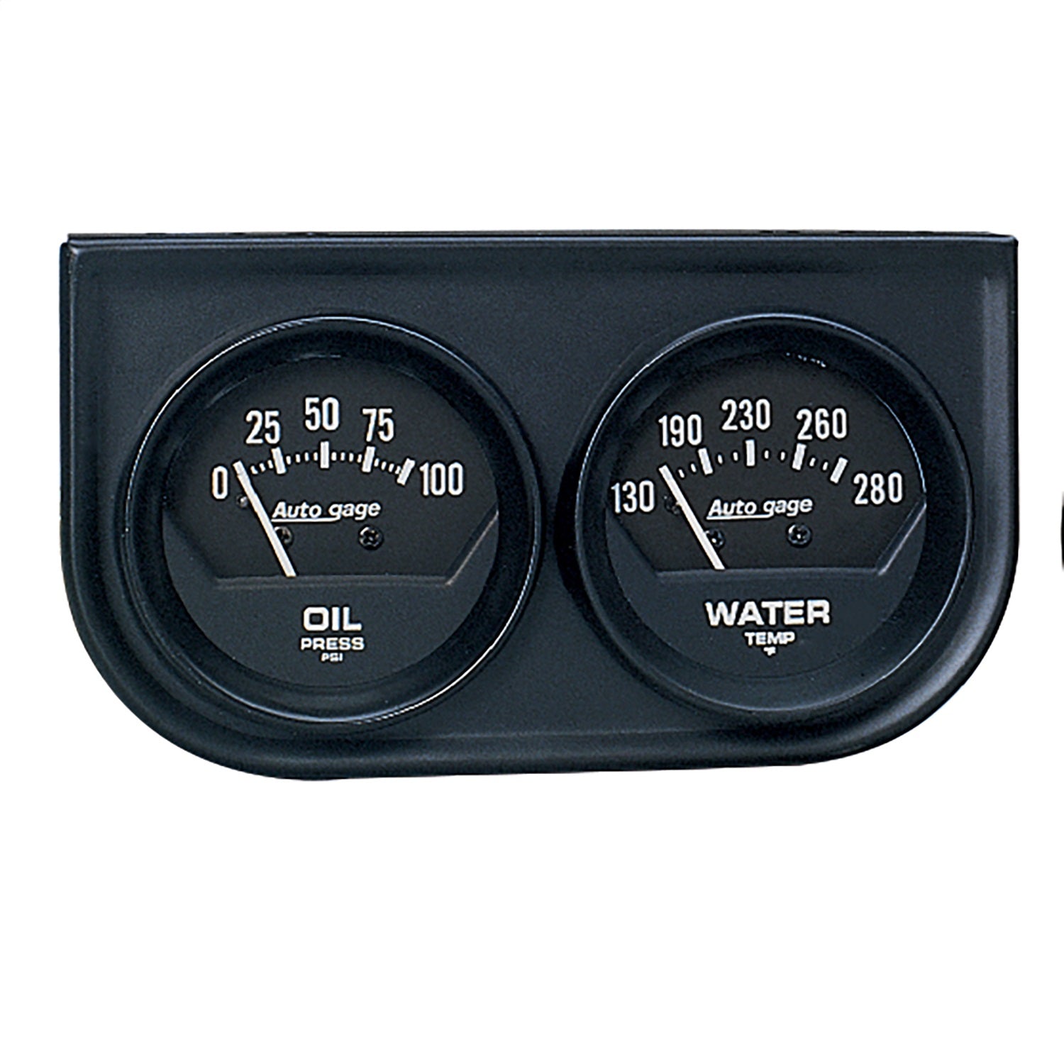 GAUGE CONSOLE, OILP/WTMP, 2", 100PSI/280?F, BLK DIAL, BLK BZL, AUTOGAGE - 616 Auto Parts