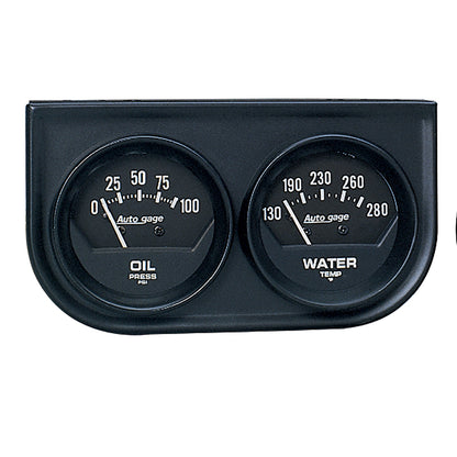 GAUGE CONSOLE, OILP/WTMP, 2", 100PSI/280?F, BLK DIAL, BLK BZL, AUTOGAGE - 616 Auto Parts