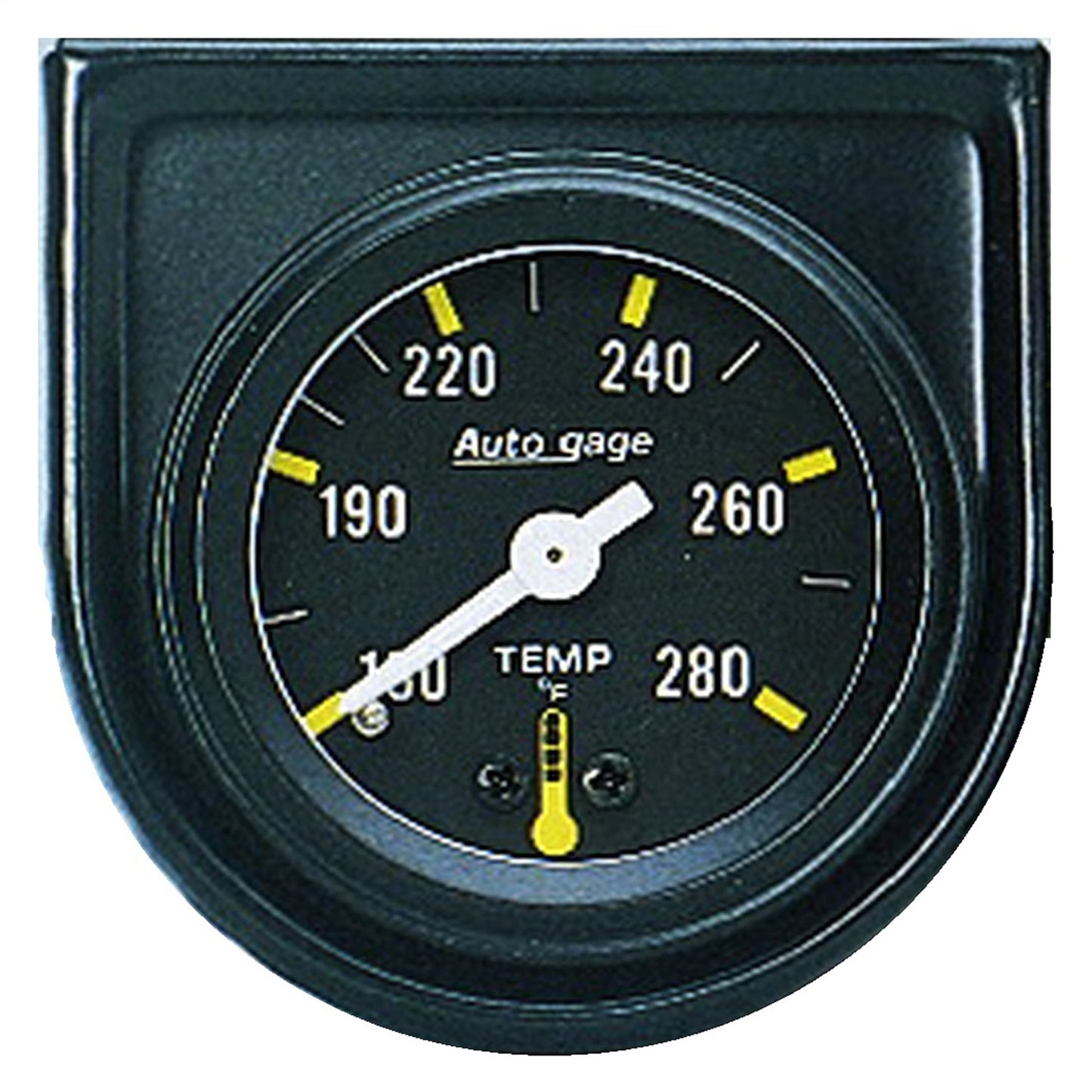 GAUGE CONSOLE, WATER TEMP, 1.5", 280?F, MECH, BLK DIAL, BLK BEZEL, AUTOGAGE - 616 Auto Parts