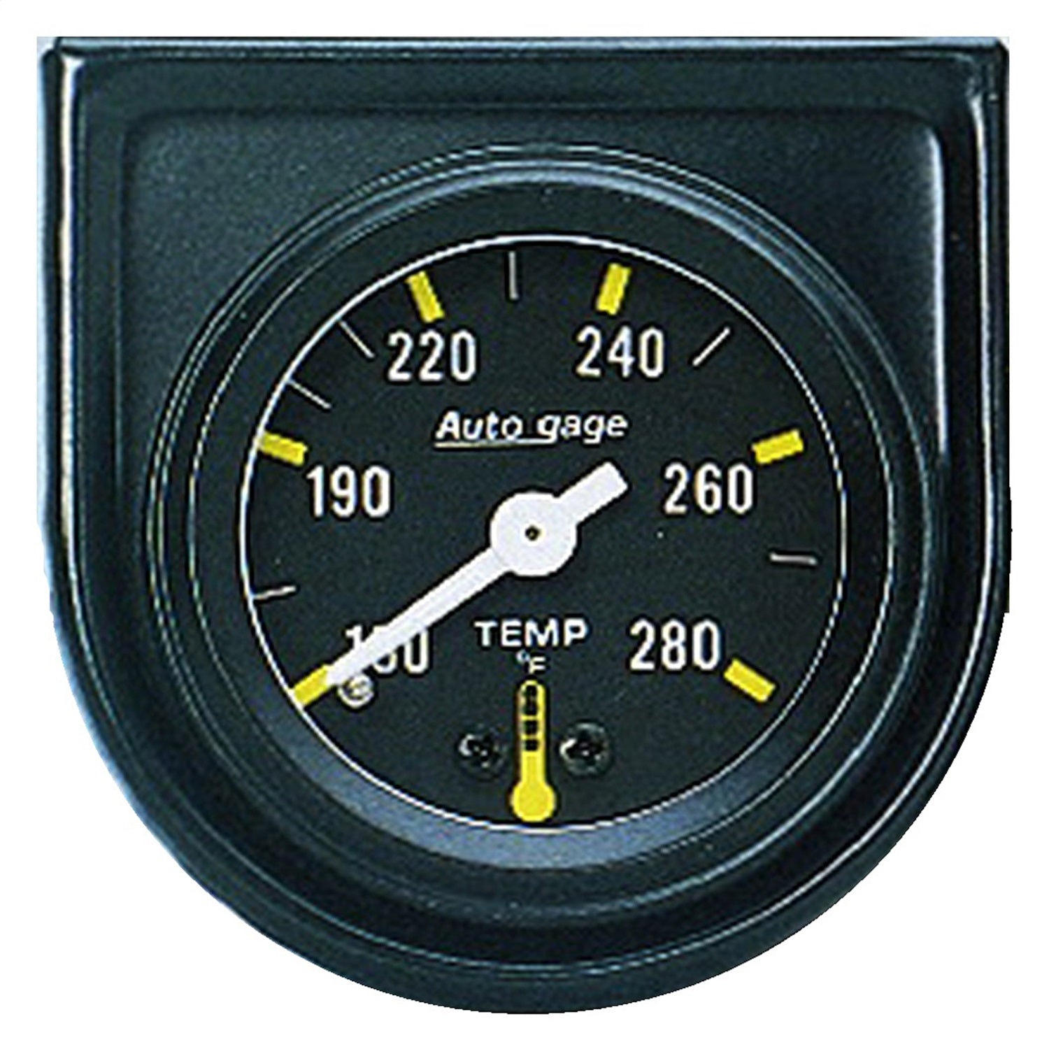GAUGE CONSOLE, WATER TEMP, 1.5", 280?F, MECH, BLK DIAL, BLK BEZEL, AUTOGAGE - 616 Auto Parts