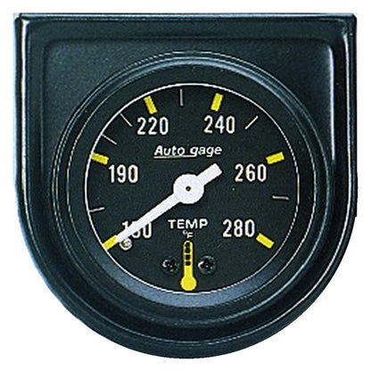GAUGE CONSOLE, WATER TEMP, 1.5", 280?F, MECH, BLK DIAL, BLK BEZEL, AUTOGAGE - 616 Auto Parts