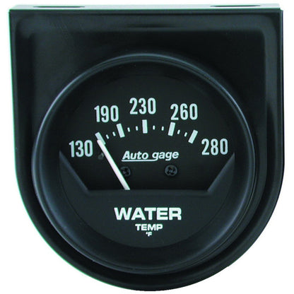 GAUGE CONSOLE, WATER TEMP, 2", 280?F, MECH, SHORT SWEEP, BLACK, AUTOGAGE - 616 Auto Parts