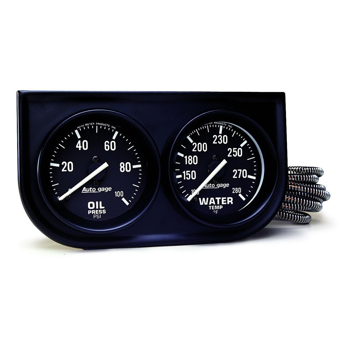 GAUGE CONSOLE, OILP/WTMP, 2", 100PSI/280?F, BLK DIAL, BLK BZL, AUTOGAGE - 616 Auto Parts