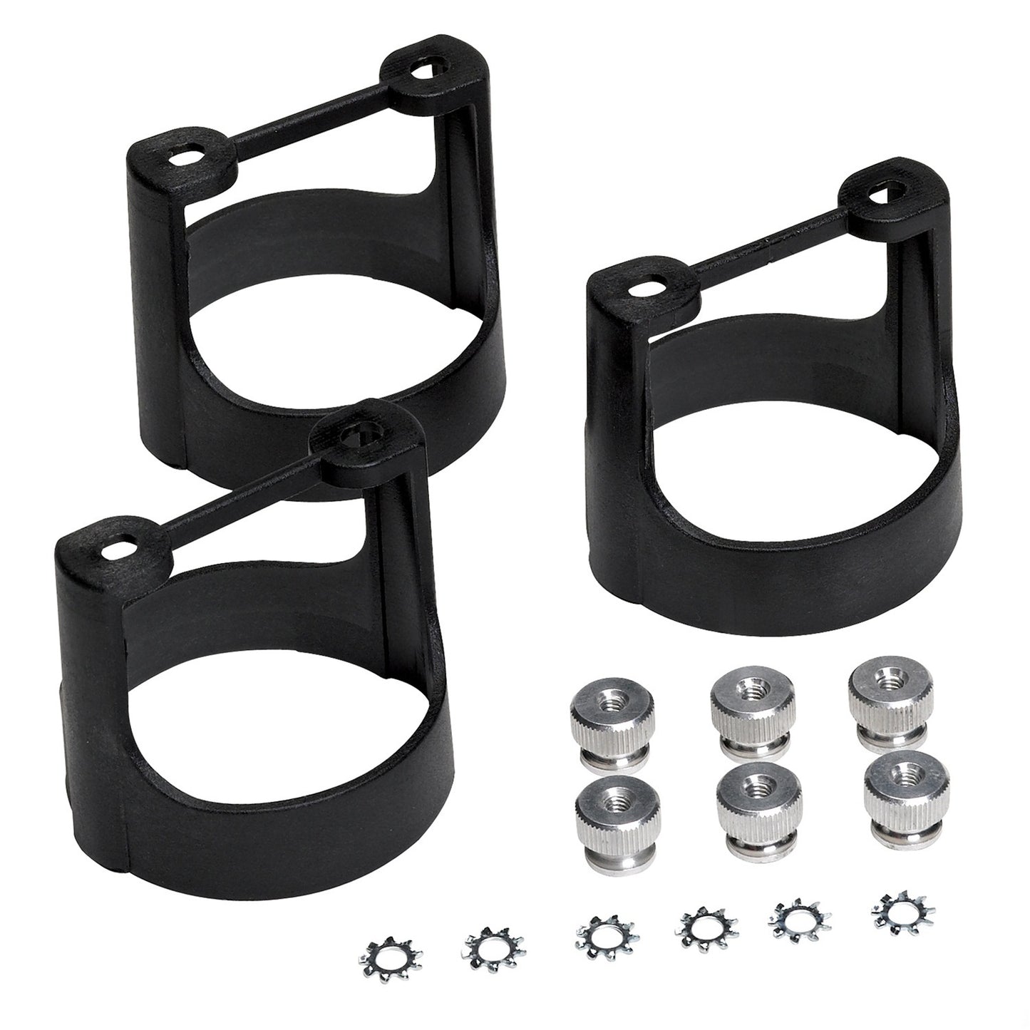 GAUGE BRACKET KIT, 2 5/8", BLACK COMPOSITE, QTY 3 - 616 Auto Parts
