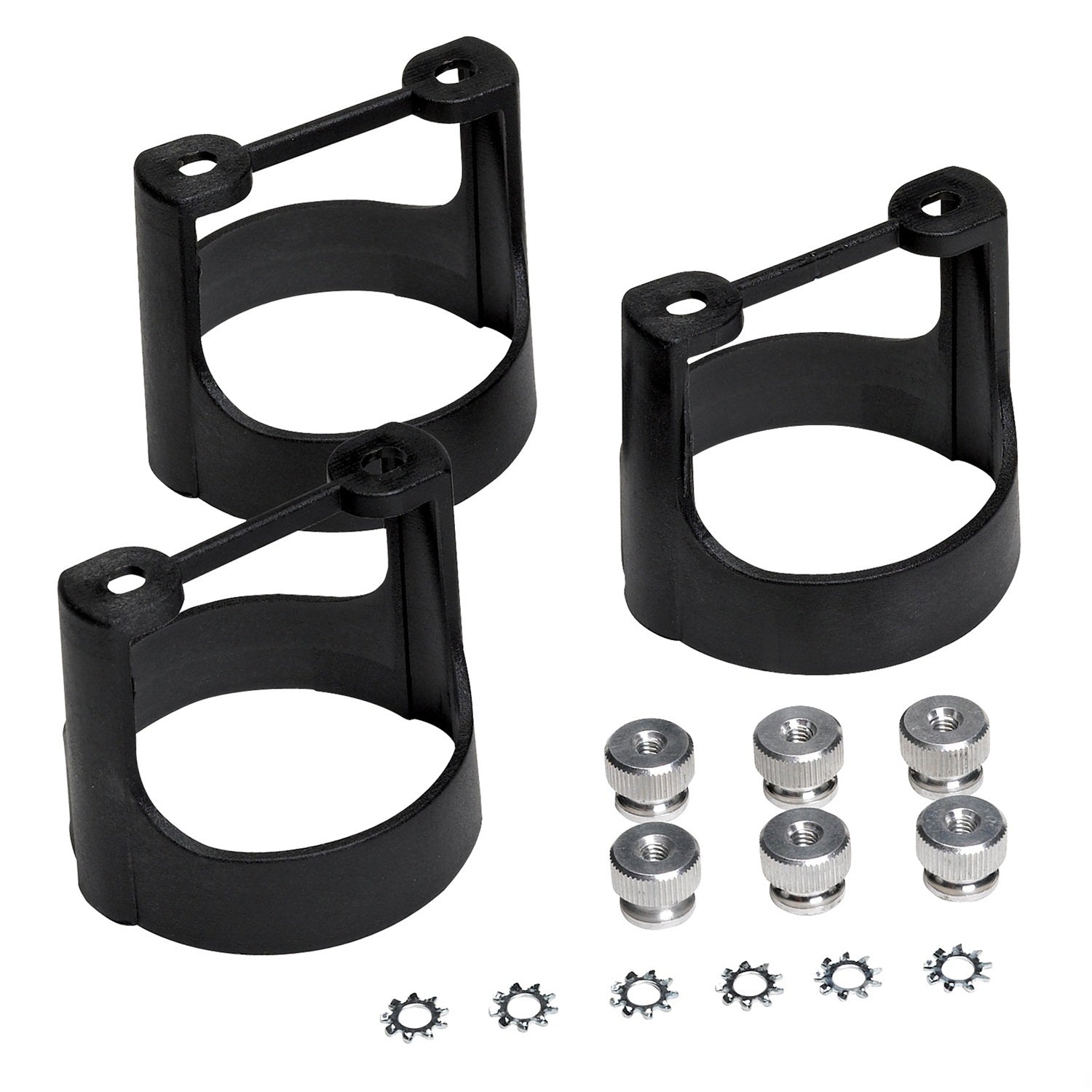 GAUGE BRACKET KIT, 2 5/8", BLACK COMPOSITE, QTY 3 - 616 Auto Parts