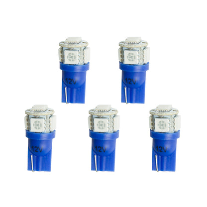 LED BULB, REPLACEMENT, T3 WEDGE, BLUE, 5 PACK - 616 Auto Parts