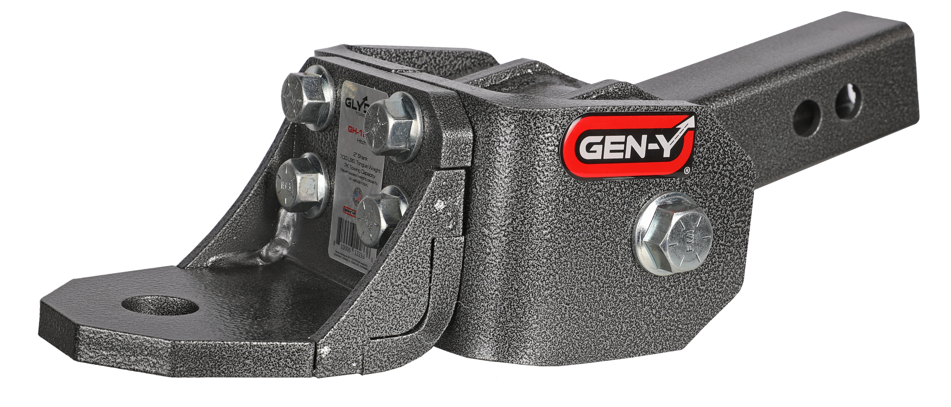GLYDER TORSION-FLEX 2" Shank 2" drop .4K-.7K TW 7K Hitch & Ball 1" Dia Hole GH-12001 - 616 Auto Parts