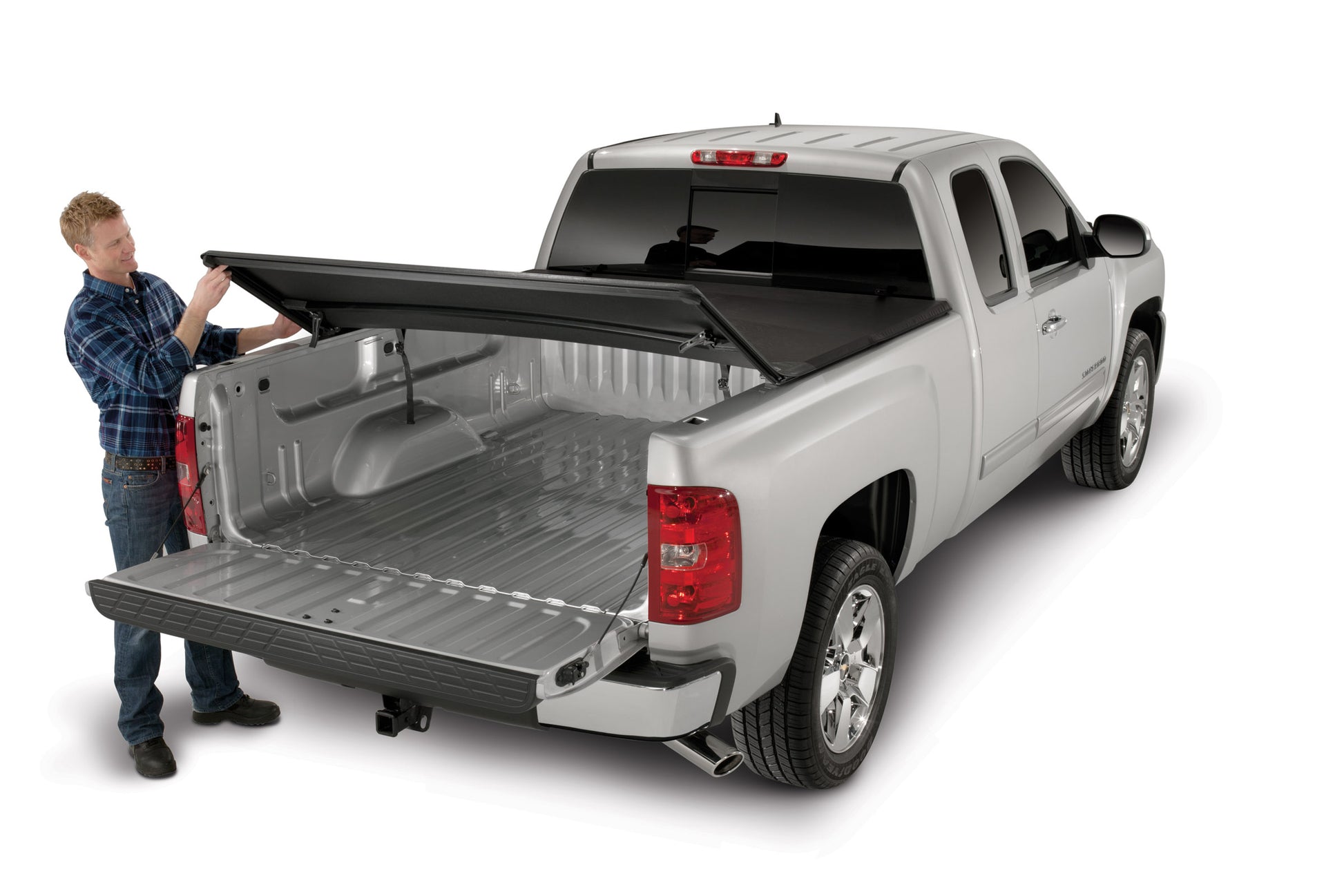 Soft Tri-Fold Non-Lockable Black Vinyl With Aluminum Rails TFX2004 - 616 Auto Parts
