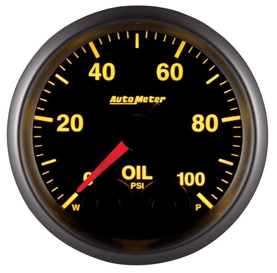 GAUGE, OIL PRESS, 2 1/16", 100PSI, STEPPER MOTOR W/PEAK & WARN, ELITE - 616 Auto Parts