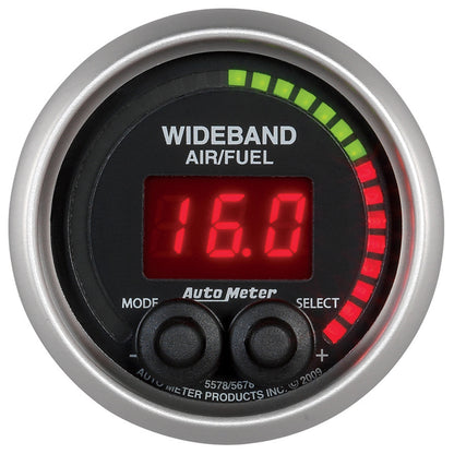 GAUGE, AIR/FUEL RATIO-PRO, 2 1/16", 10:1-20:1, DIGITAL W/ PEAK & WARN, ELITE - 616 Auto Parts
