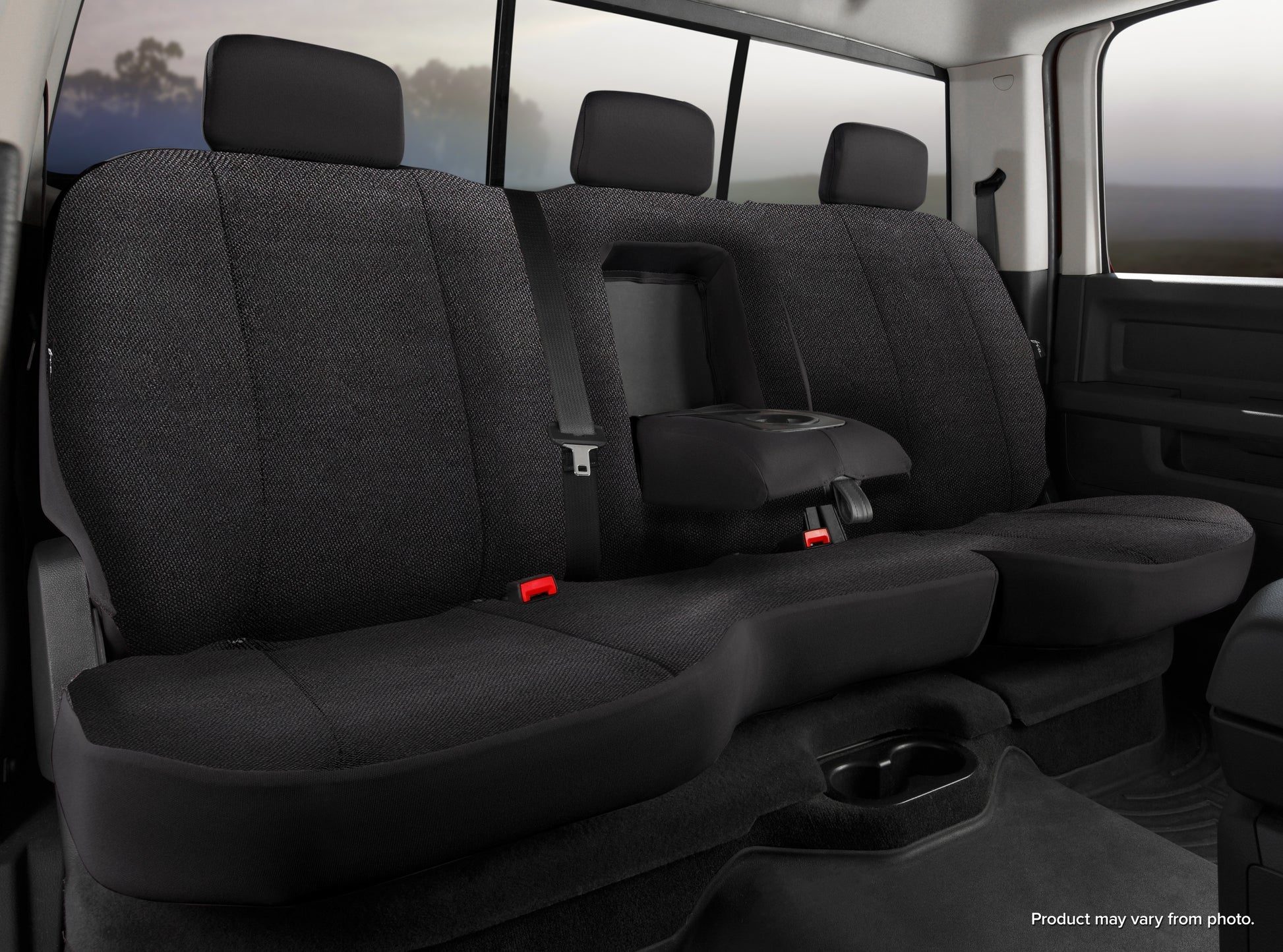 TR40 Series - Wrangler Saddleblanket Custom Fit Rear Seat Cover - Solid Black - 616 Auto Parts