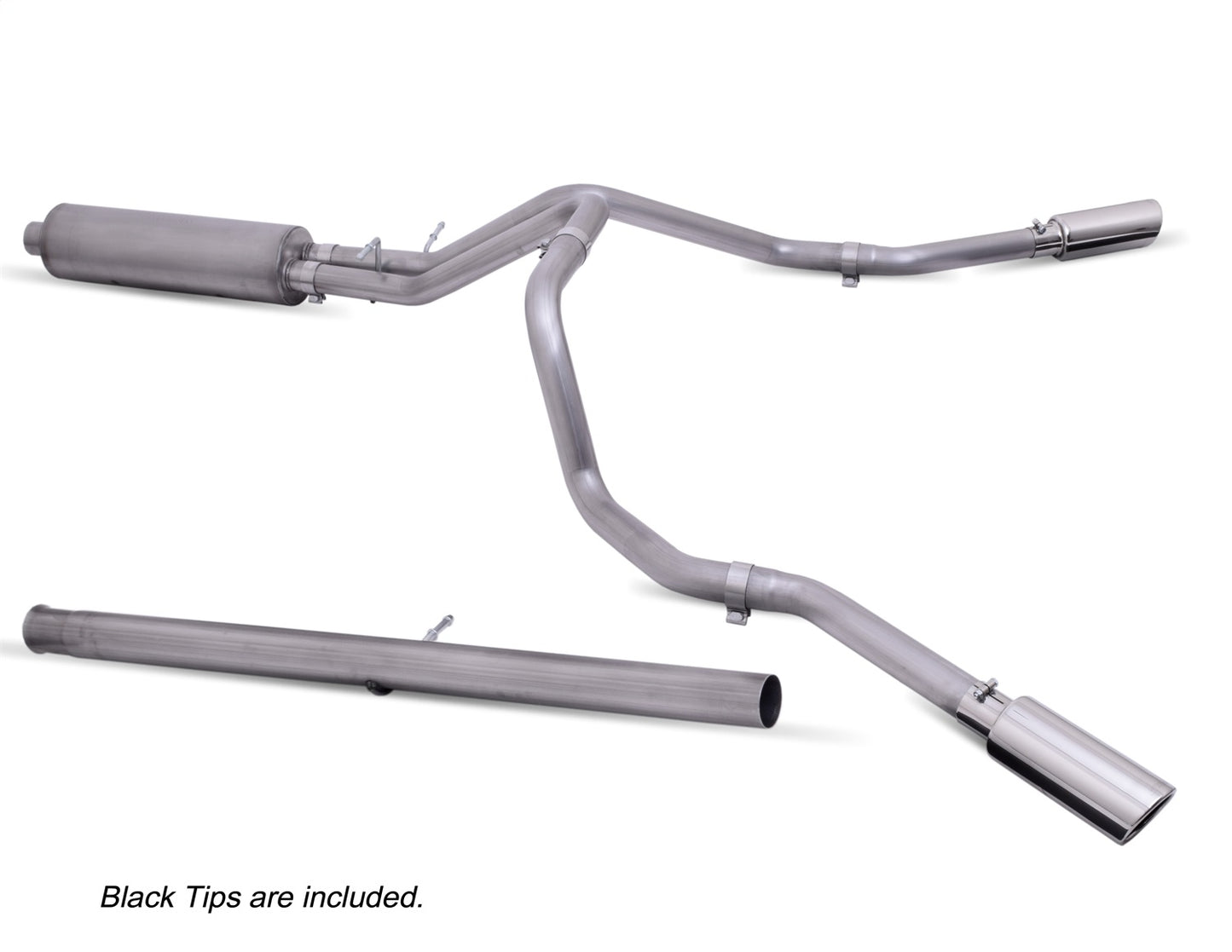 Black Elite Cat-Back Dual Extreme Exhaust System; Stainless - 616 Auto Parts