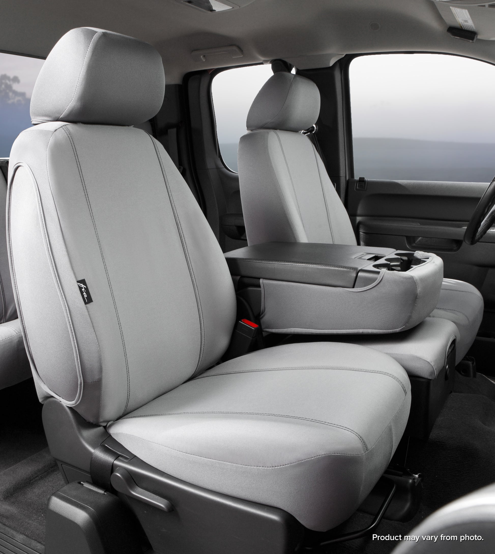 SP80 Series - Seat Protector Poly-Cotton Custom Fit Front Seat Cover - Gray - 616 Auto Parts