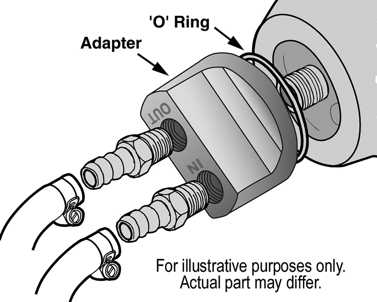 Standard Engine Spin On Adapter with 1/2" NPT Ports, 20x1.5mm Engine Thread 15706 - 616 Auto Parts