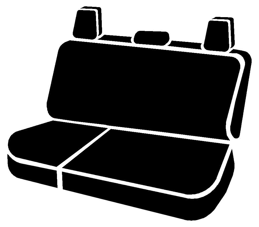 TR40 Series - Wrangler Saddleblanket Custom Fit Rear Seat Cover - Solid Black - 616 Auto Parts