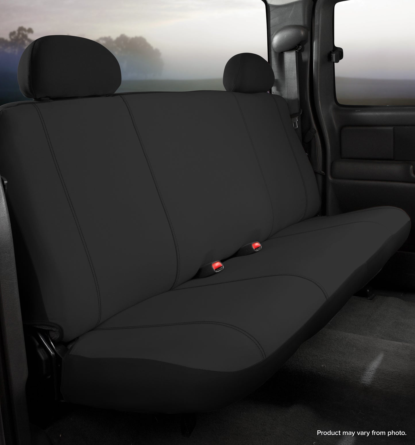 SP80 Series - Seat Protector Polyester Custom Fit Rear Seat Cover - Black - 616 Auto Parts