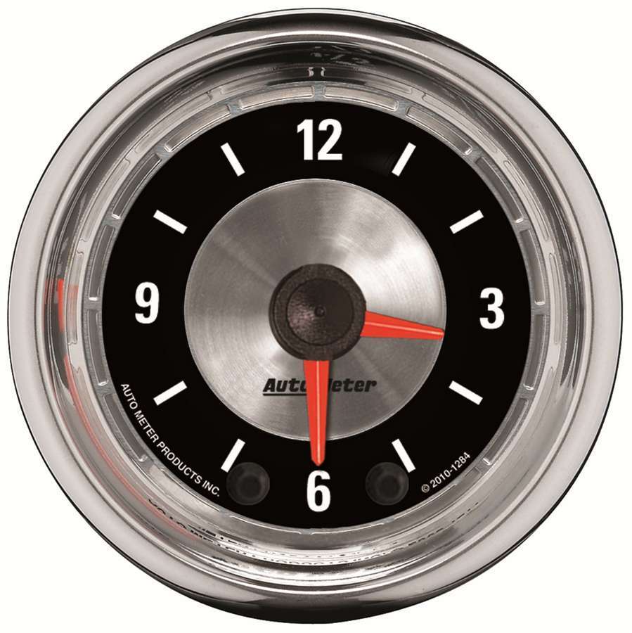 GAUGE, CLOCK, 2 1/16", 12HR, ANALOG, AMERICAN MUSCLE - 616 Auto Parts