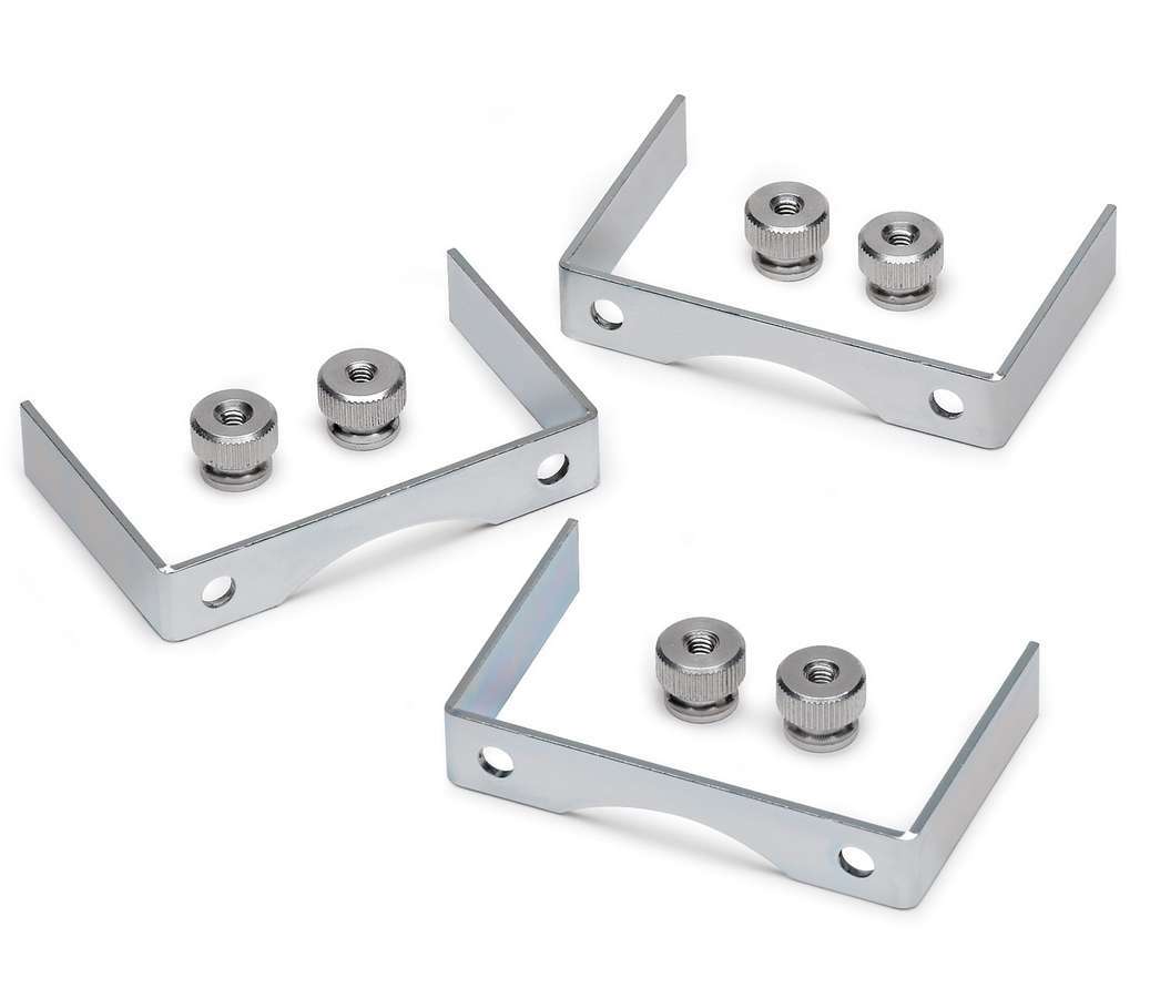 Includes 3 aluminum mounting brackets, 6 lockwashers, and 6 aluminum thumb nuts. - 616 Auto Parts