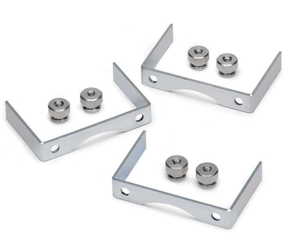 Includes 3 aluminum mounting brackets, 6 lockwashers, and 6 aluminum thumb nuts. - 616 Auto Parts