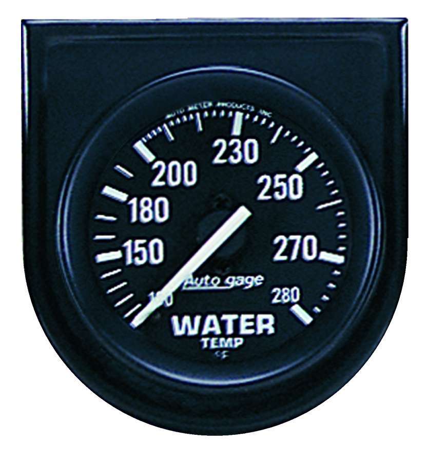 GAUGE CONSOLE, WATER TEMP, 2", 280?F, BLK DIAL, BLK BEZEL, AUTOGAGE - 616 Auto Parts