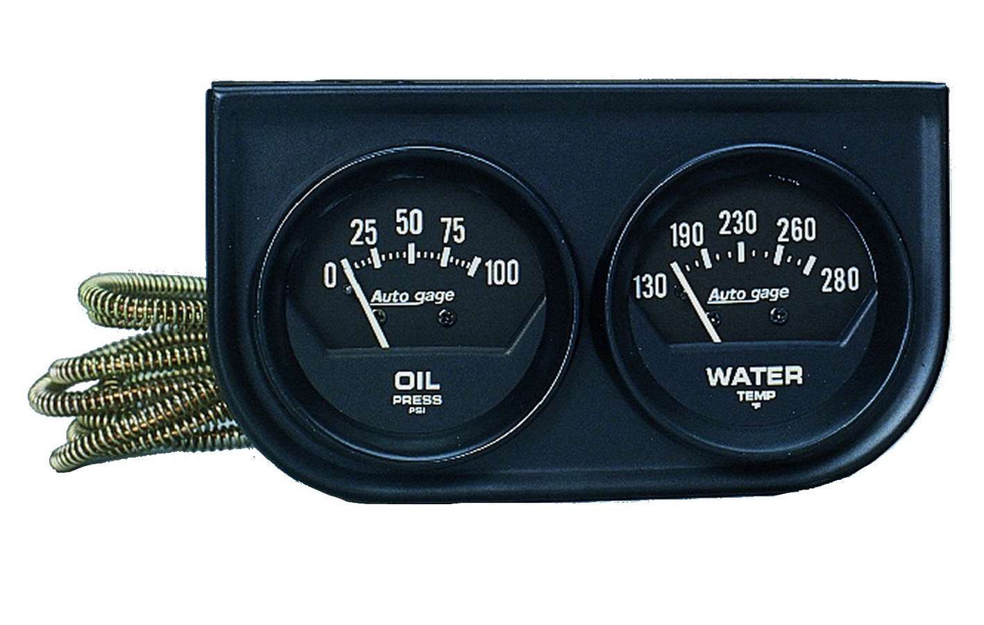 GAUGE CONSOLE, OILP/WTMP, 2", 100PSI/280?F, BLK DIAL, BLK BZL, AUTOGAGE - 616 Auto Parts
