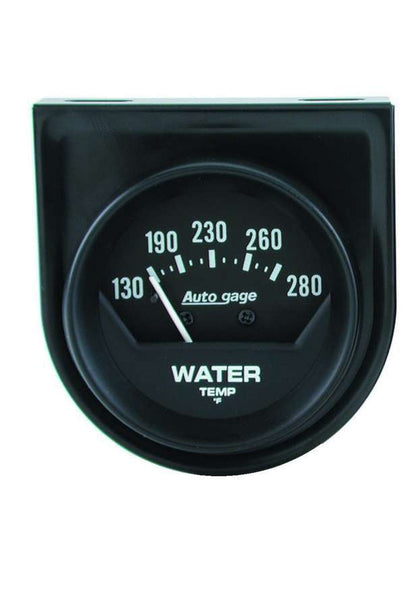 GAUGE CONSOLE, WATER TEMP, 2", 280?F, MECH, SHORT SWEEP, BLACK, AUTOGAGE - 616 Auto Parts