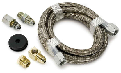 LINE, BRAIDED STAINLESS STEEL, #4 DIA., 6FT. LENGTH, -4AN AND 1/8" NPTF FITTINGS - 616 Auto Parts