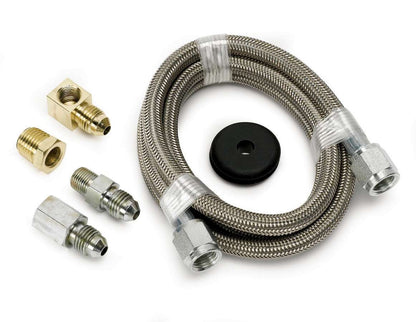 LINE, BRAIDED STAINLESS STEEL, #4 DIA., 4FT. LENGTH, -4AN AND 1/8" NPTF FITTINGS - 616 Auto Parts