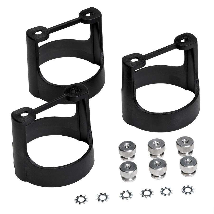 GAUGE BRACKET KIT, 2 5/8", BLACK COMPOSITE, QTY 3 - 616 Auto Parts