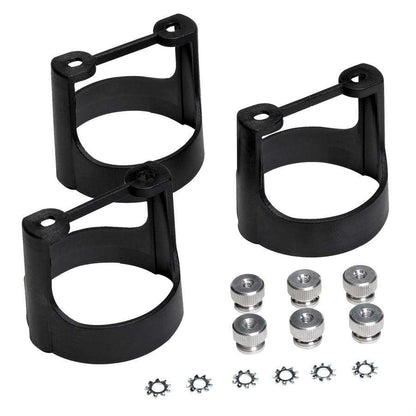 GAUGE BRACKET KIT, 2 5/8", BLACK COMPOSITE, QTY 3 - 616 Auto Parts
