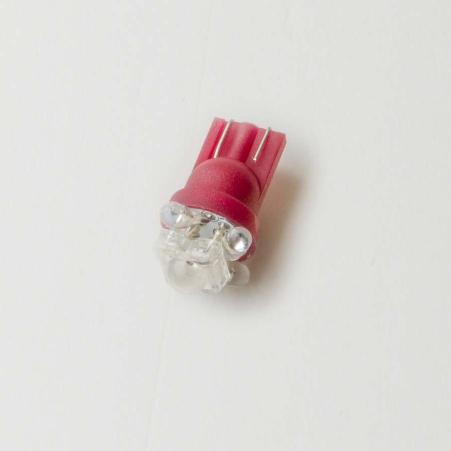 LED BULB, REPLACEMENT, T3 WEDGE, RED - 616 Auto Parts