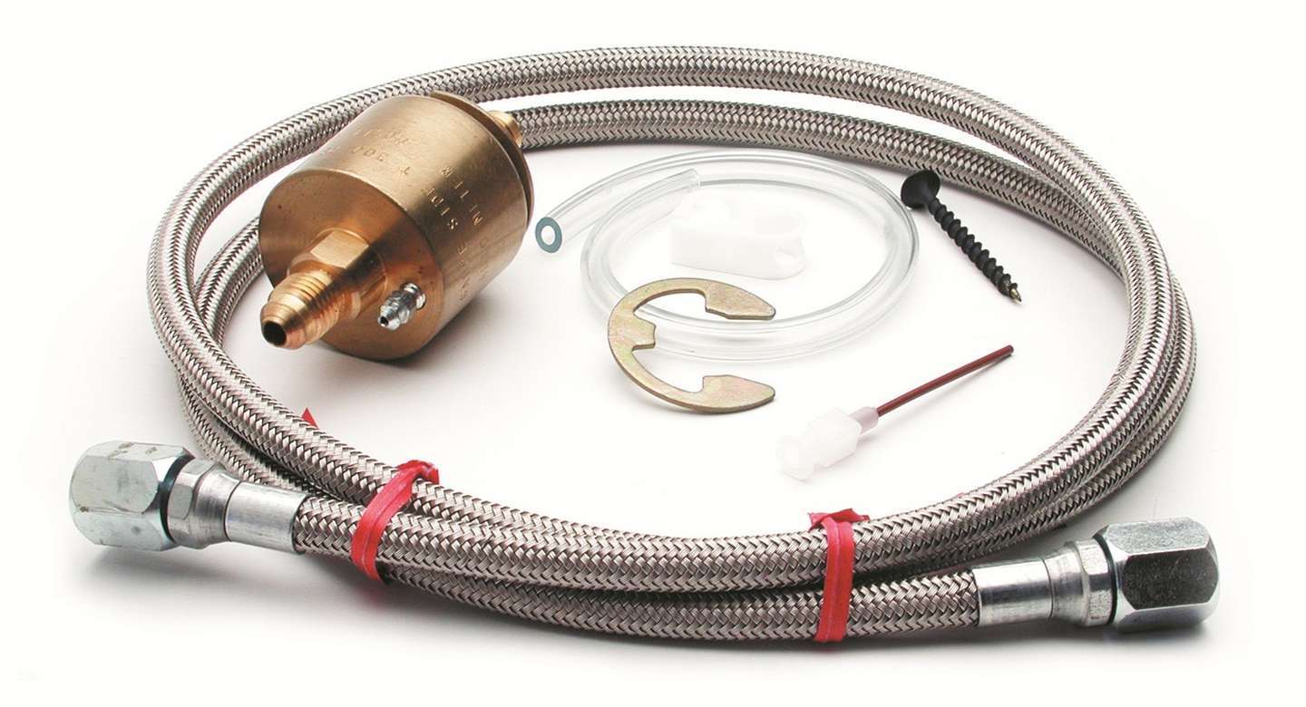 FUELP ISOLATOR KIT, FOR 100PSI GA, BRASS, INCL. 4FT. #4 BRAIDED STAINLESS LINE - 616 Auto Parts