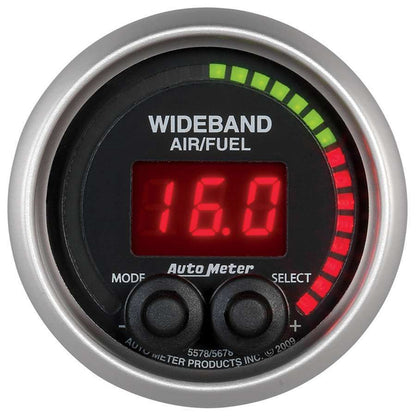 GAUGE, AIR/FUEL RATIO-PRO, 2 1/16", 10:1-20:1, DIGITAL W/ PEAK & WARN, ELITE - 616 Auto Parts