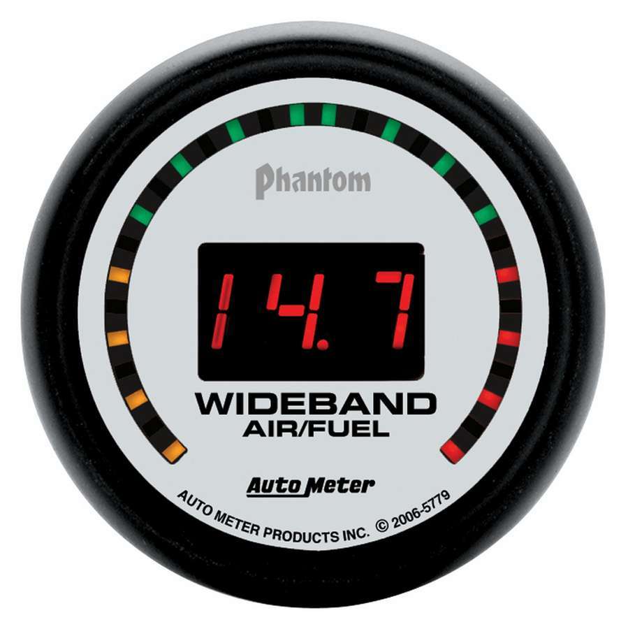 GAUGE, AIR/FUEL RATIO-WIDEBAND, STREET, 2 1/16", 10:1-17:1, DIGITAL, PHANTOM - 616 Auto Parts