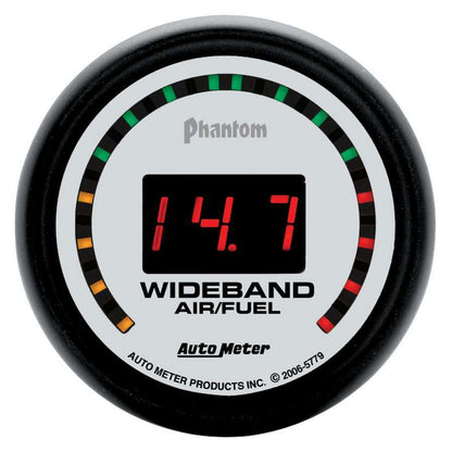 GAUGE, AIR/FUEL RATIO-WIDEBAND, STREET, 2 1/16", 10:1-17:1, DIGITAL, PHANTOM - 616 Auto Parts