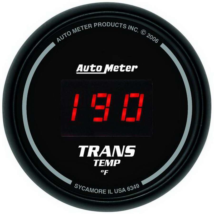 GAUGE, TRANS TEMP, 2 1/16", 340?F, DIGITAL, BLACK DIAL W/ RED LED - 616 Auto Parts