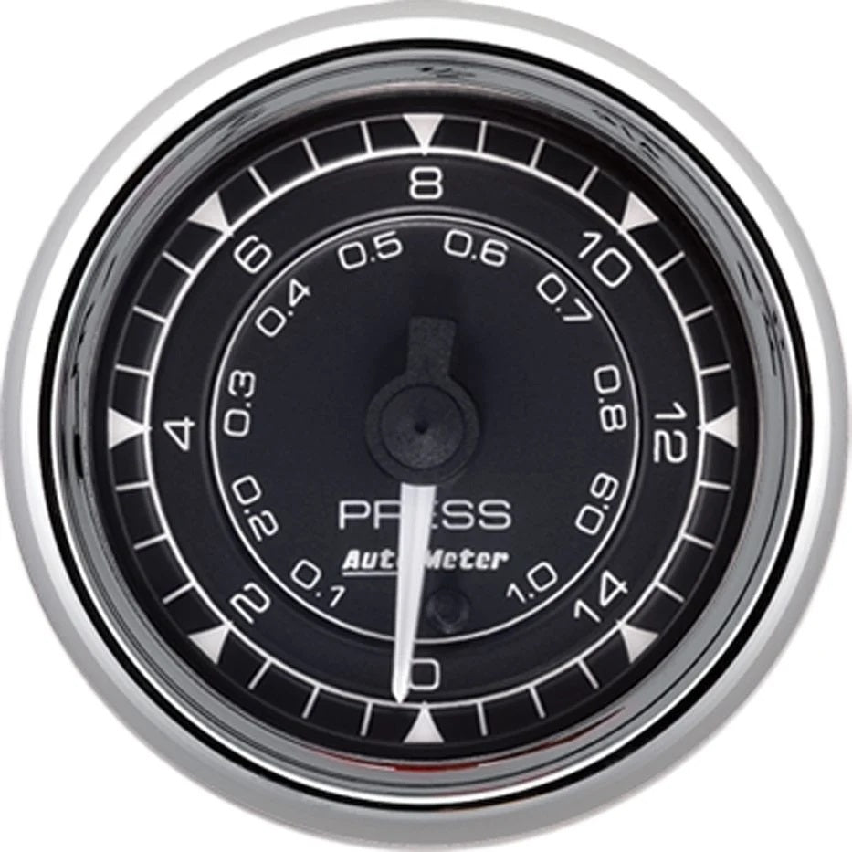 2/16 Chrono Chrome Gauge Pressure 15PSI - 616 Auto Parts