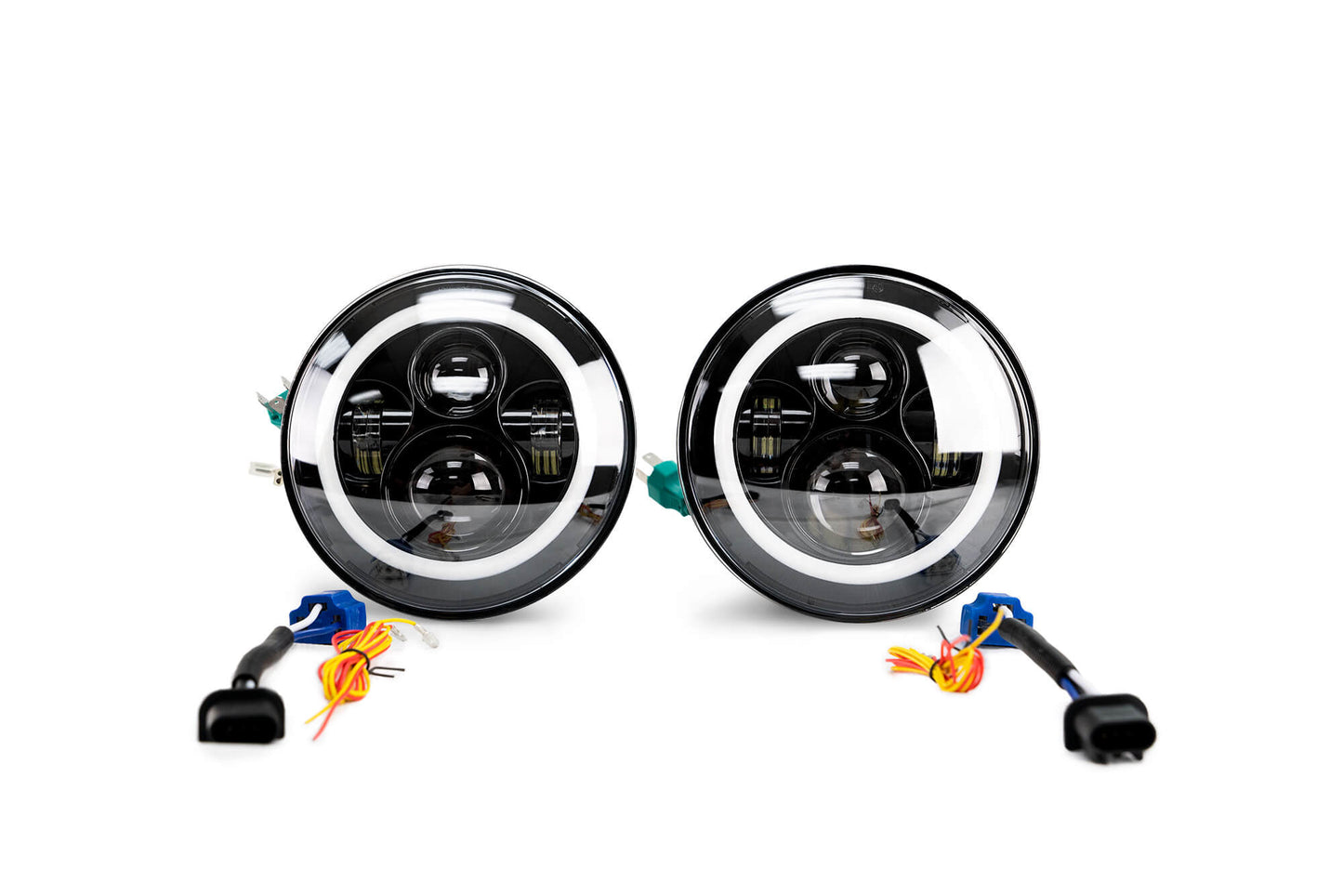 07-18 Jeep JK Projector Headlights; Halo - 616 Auto Parts