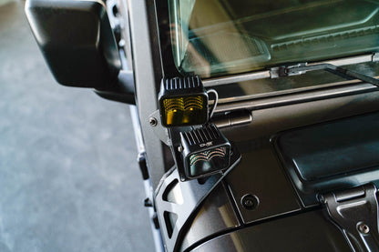 Jeep Wrangler JL & Gladiator JT A-Pillar Dual Light Pod Mounts - 616 Auto Parts
