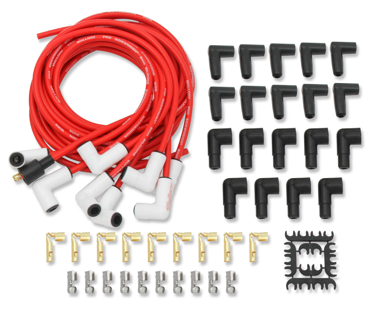 Pro Sidwinder Plug Wire Set w/Ceramic Boots Red 937C - 616 Auto Parts