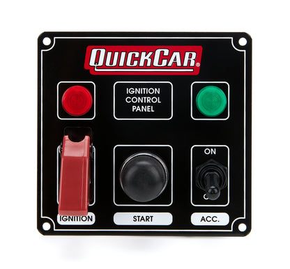 Ignition Panel Black w/ 2 Acc. & Lights - 616 Auto Parts