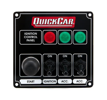 Ignition Panel Black w/ 2 Acc. & Lights - 616 Auto Parts
