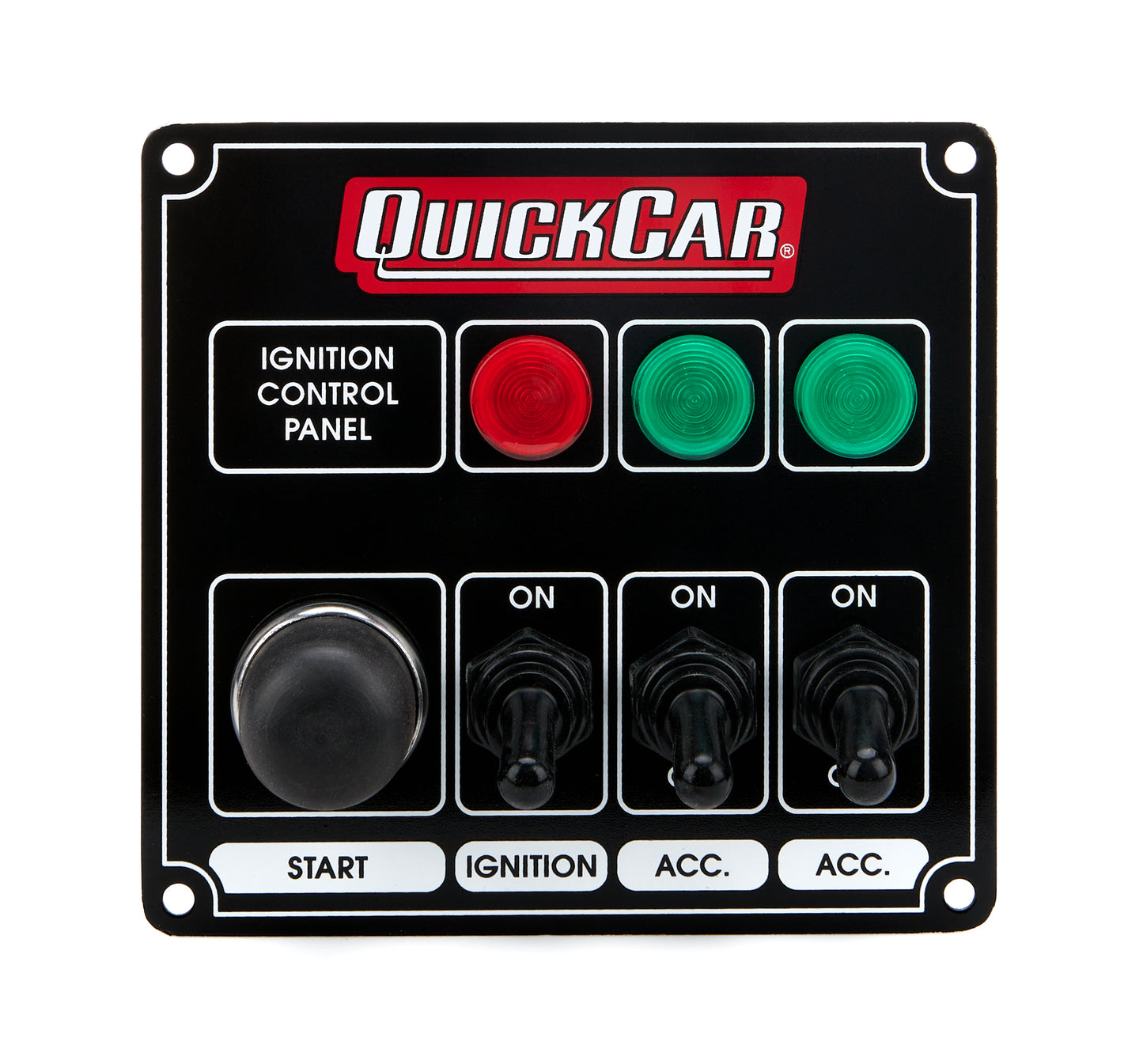 Ignition Panel Black w/ 2 Acc. & Lights - 616 Auto Parts