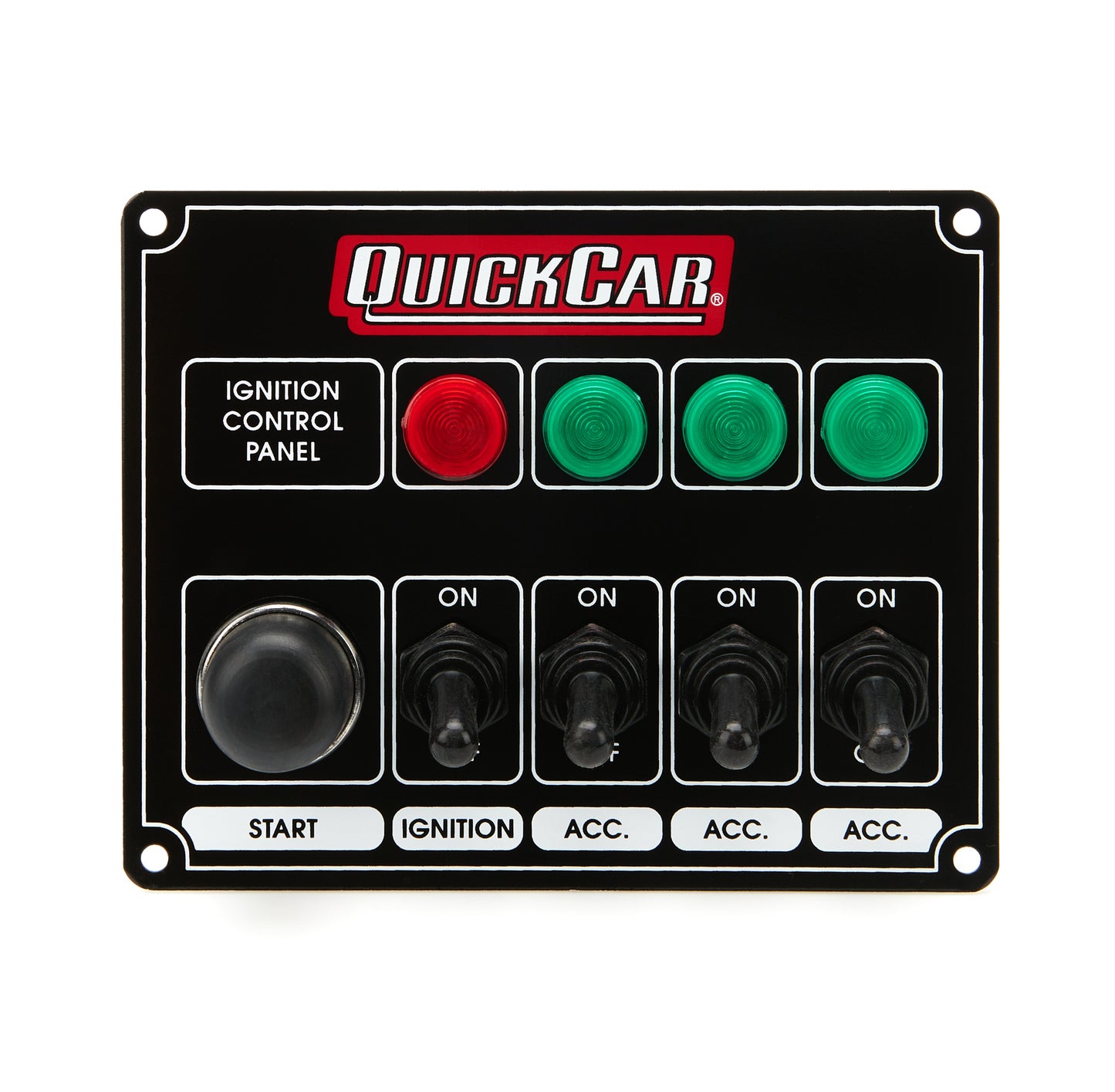 Ignition Panel Black w/ 3 Acc. & Lights - 616 Auto Parts