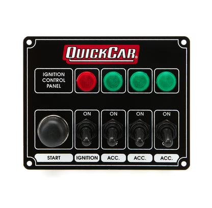 Ignition Panel Black w/ 3 Acc. & Lights - 616 Auto Parts