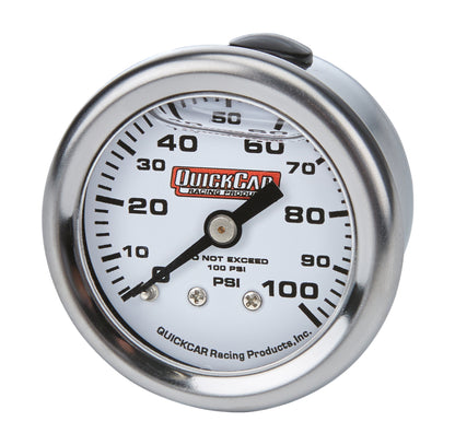 Pressure Gauge 0-100 PSI 1.5in Liquid Filled - 616 Auto Parts